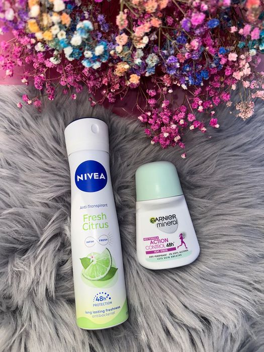 dezydorant antyperspirant Nivea Garnier nowe damskie w kulce spray