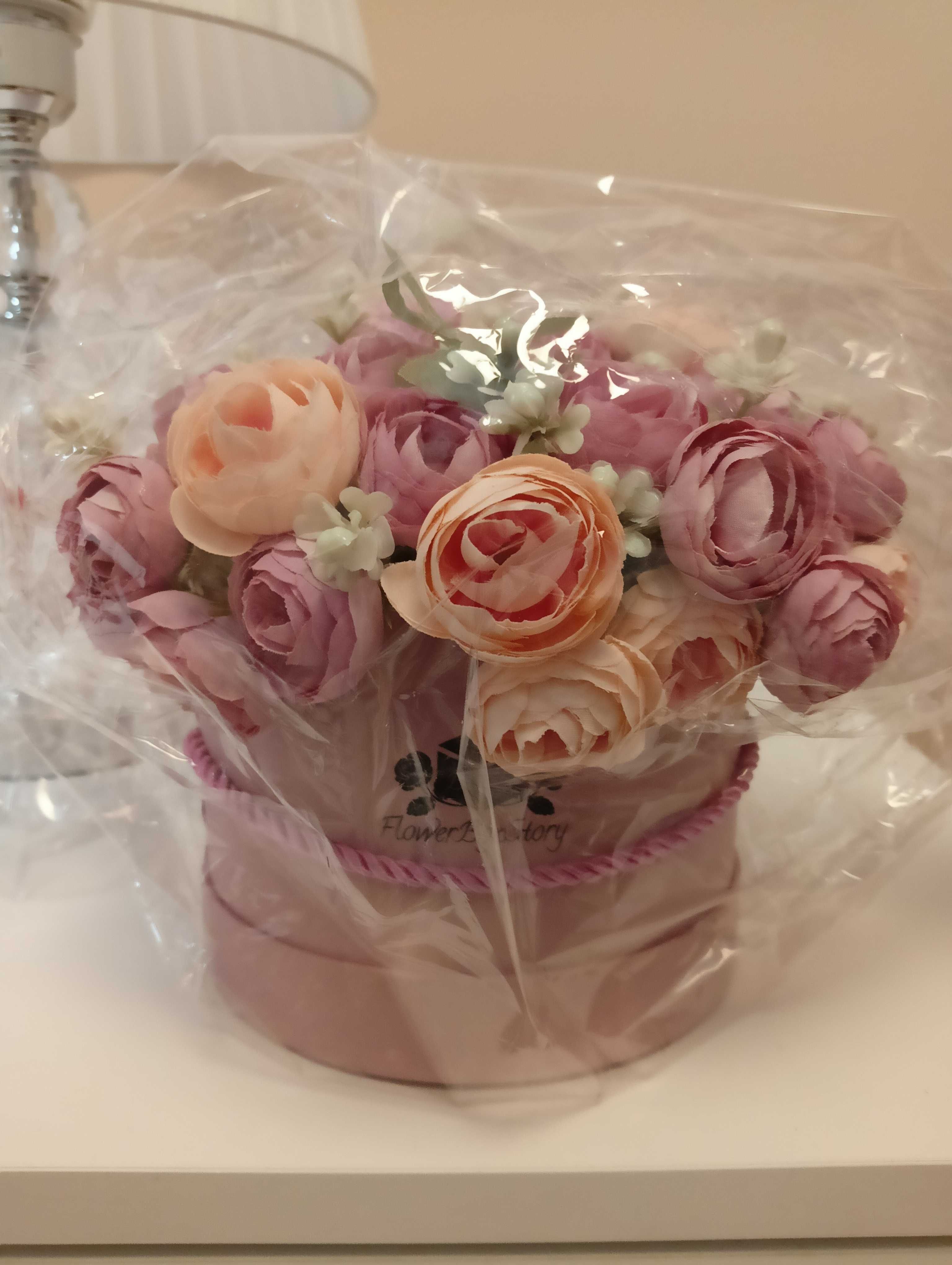 Flowerbox -różowe Piwonie