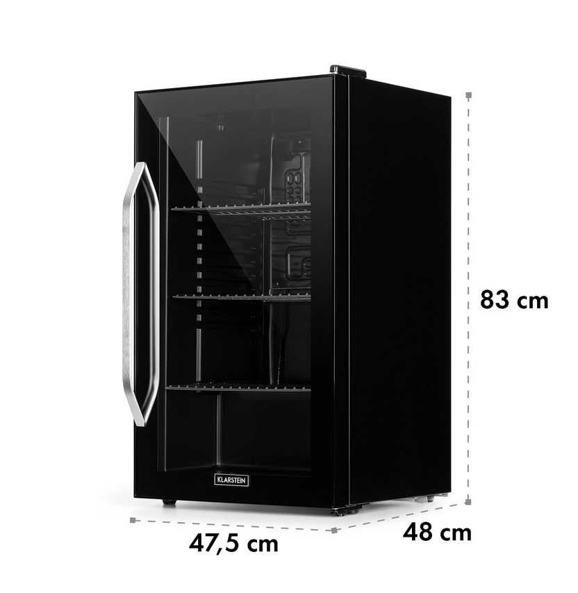 Lodówka szklane drzwi, witryna 80L. Klarstein  S-110