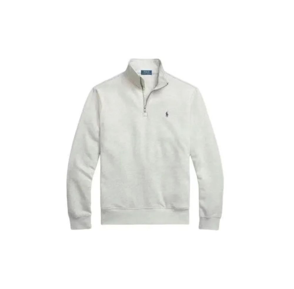 Сіра кофта Ralph Lauren з чорним логотипом (1/3 zip)