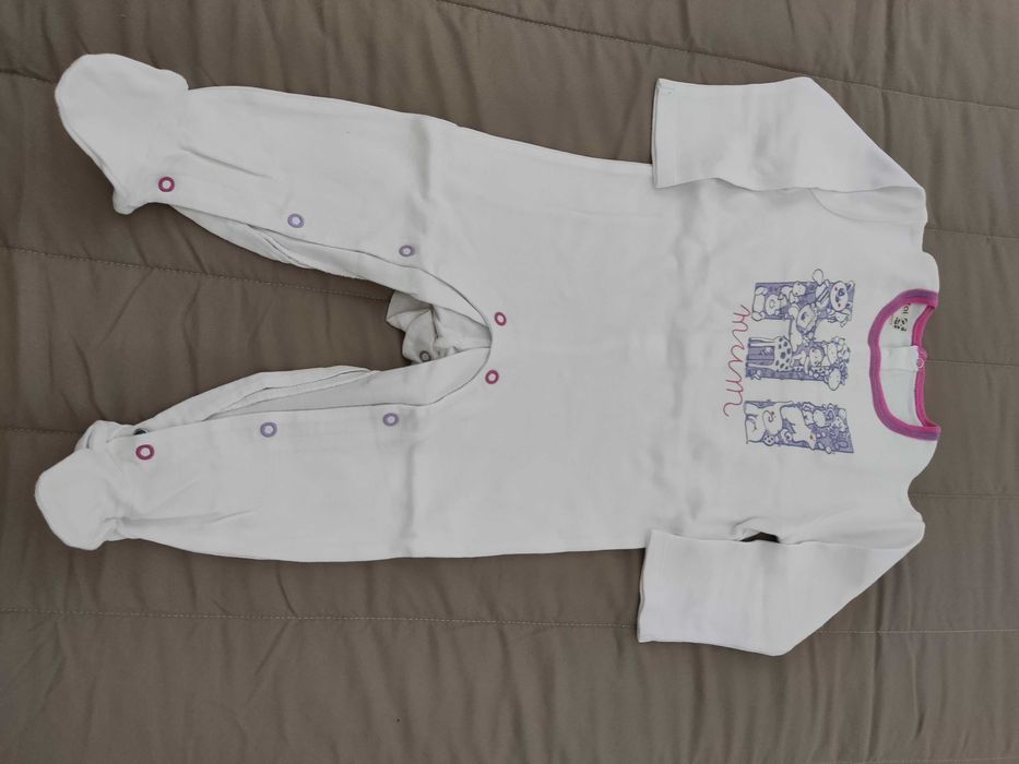7 Babygrow em algodão menina de 9-12 meses