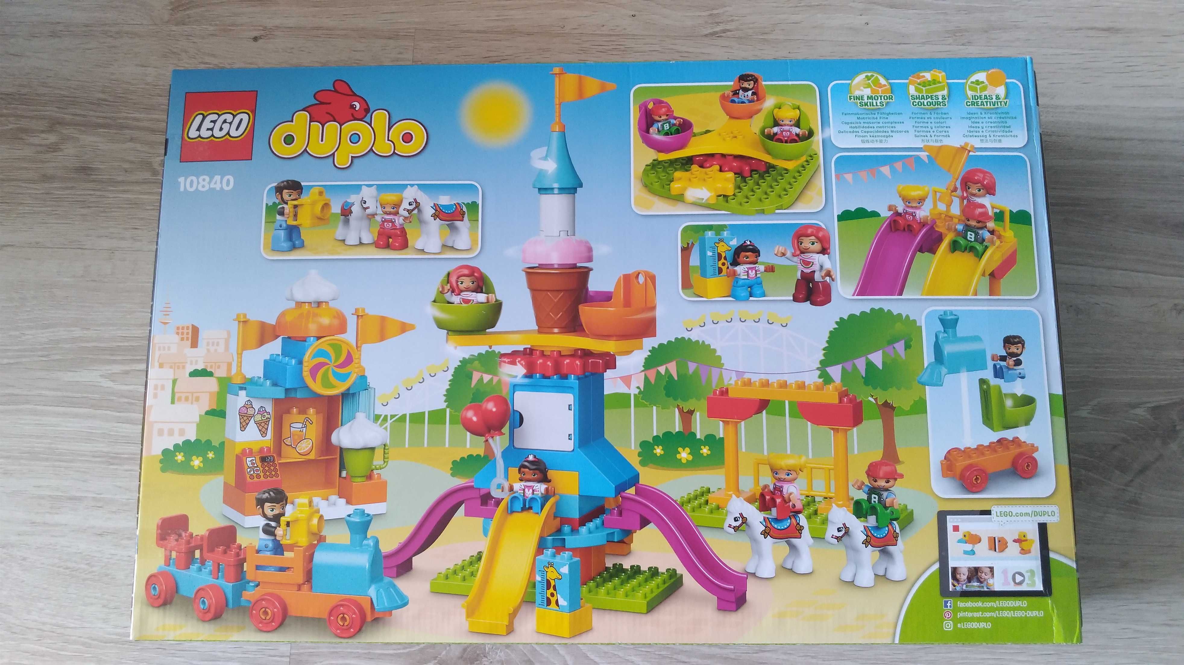 NOWE Klocki Lego 10840 Duplo Duże Wesołe Miasteczko