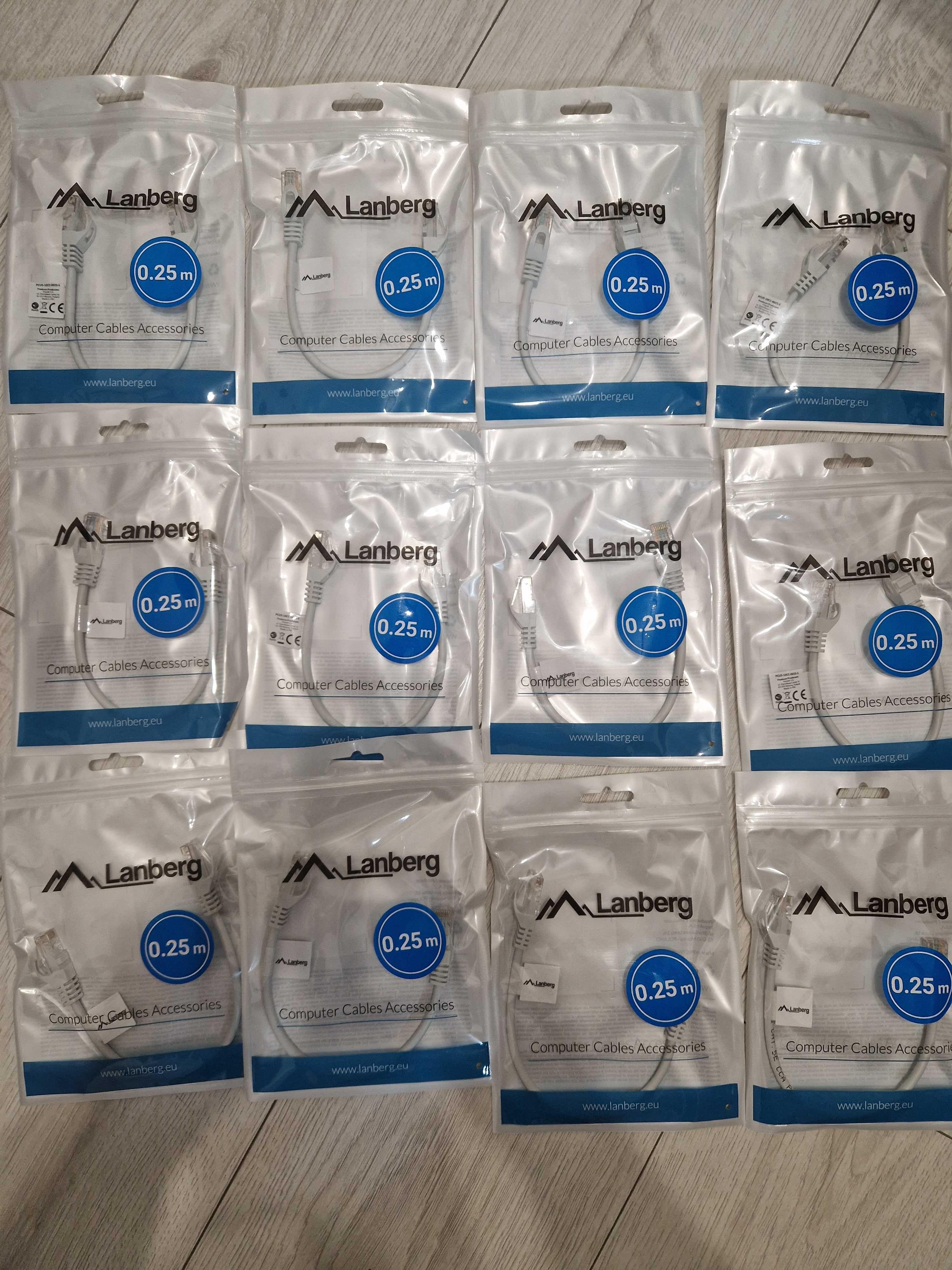 Patchcord kabel 30 szt. 25cm 30cm UTP RJ45 5e