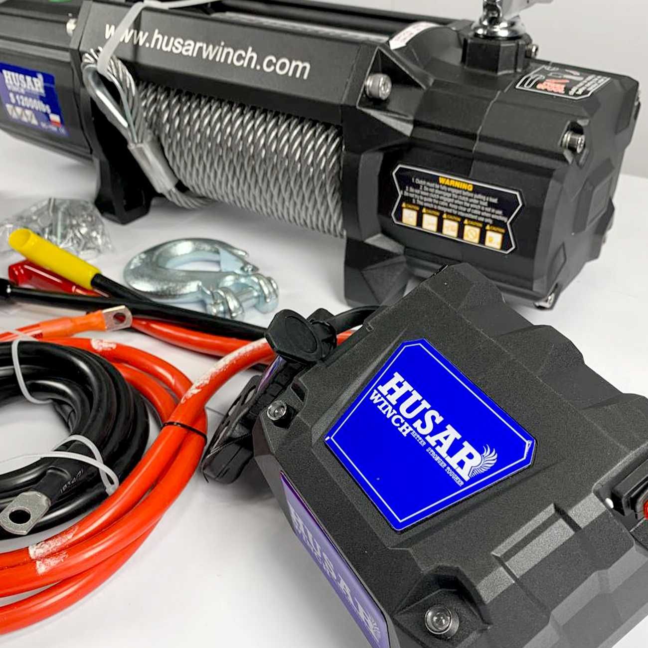 Оригінальна електрична лебідка 5,5т 12В трос 25м Husar Winch (Польша)