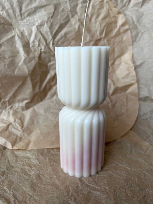 Świeca sojowa handmade vegan dekoracyjna minimal asthetic prezent boho