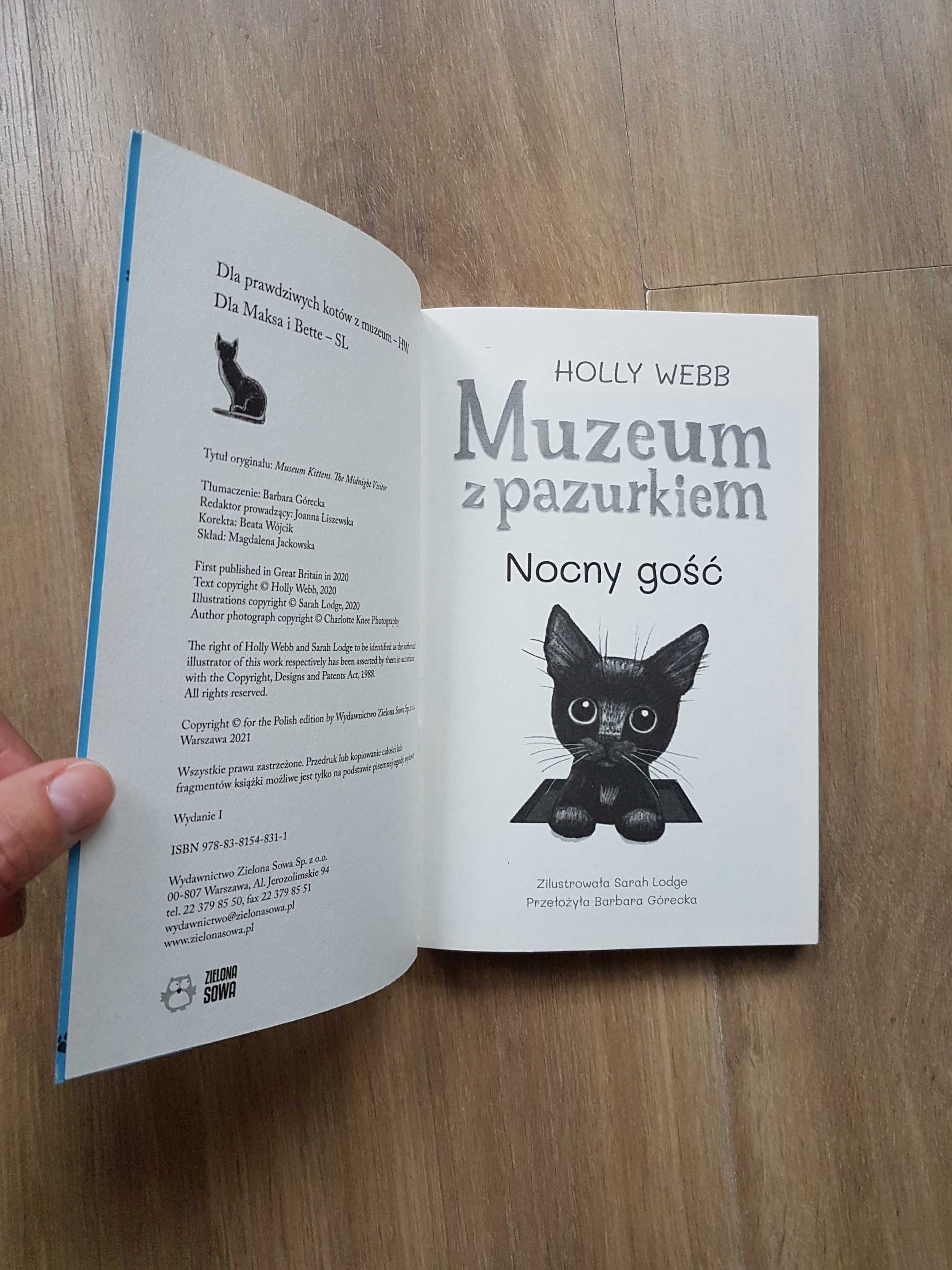 Muzeum z pazurkiem Nocny Gość Holly Webb Zielona Sowa