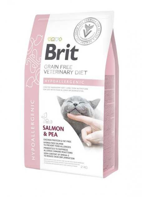 Вологий та сухий корм для котів Brit VetDiets Hypoallergenic