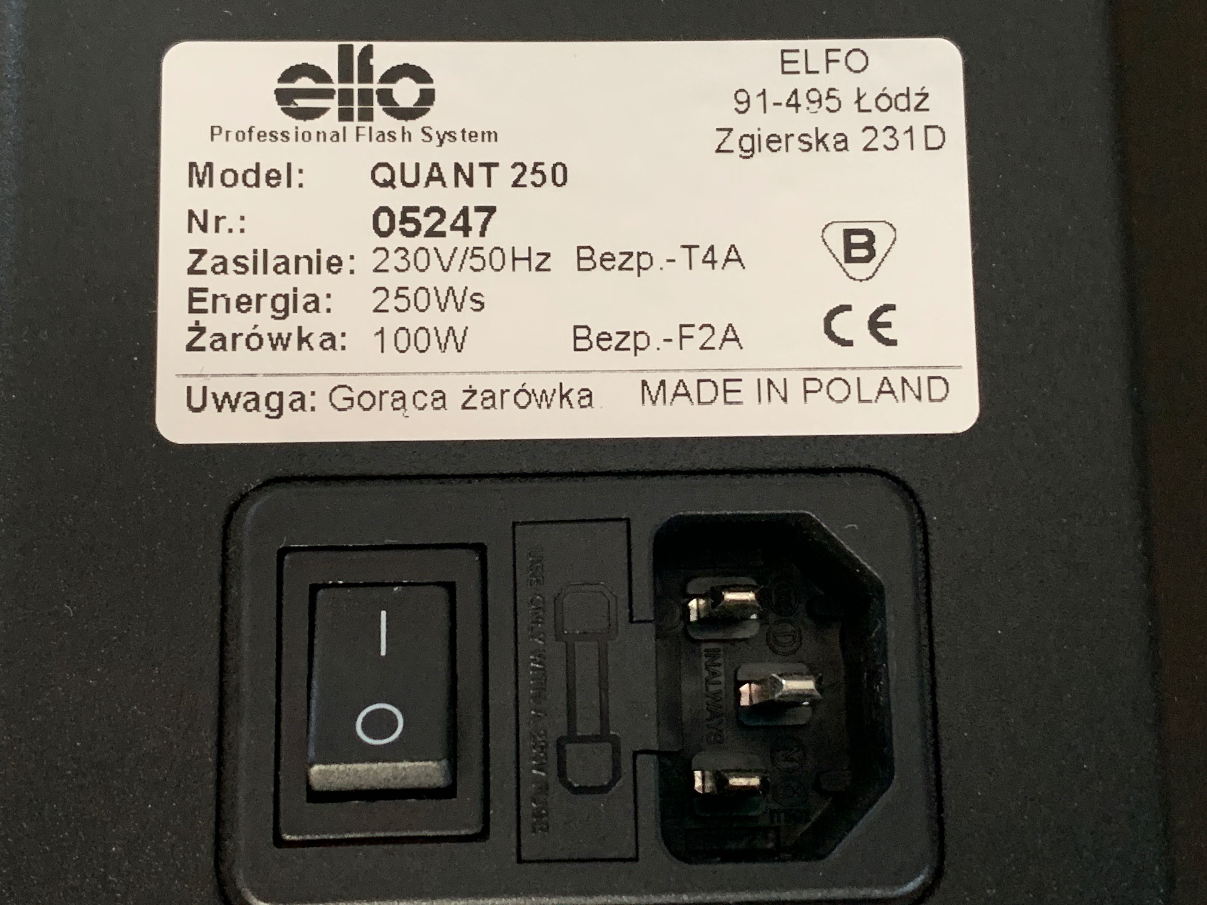 Zestaw - Studyjne lampy błyskowe Elfo QUANT F250