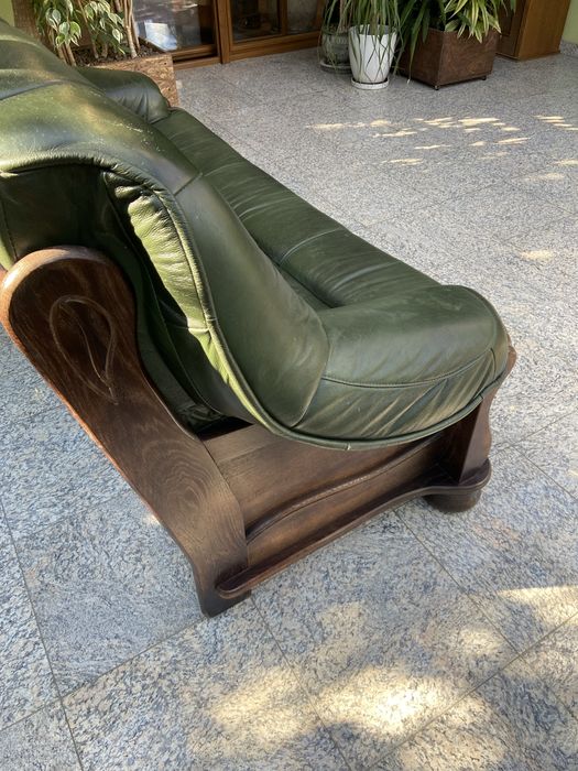 Sofa skóra 3osobowa z funkcją spania
