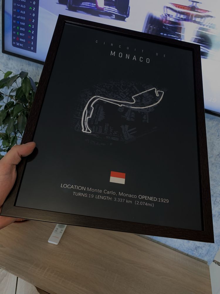 Постер з треками formula 1 (скло)