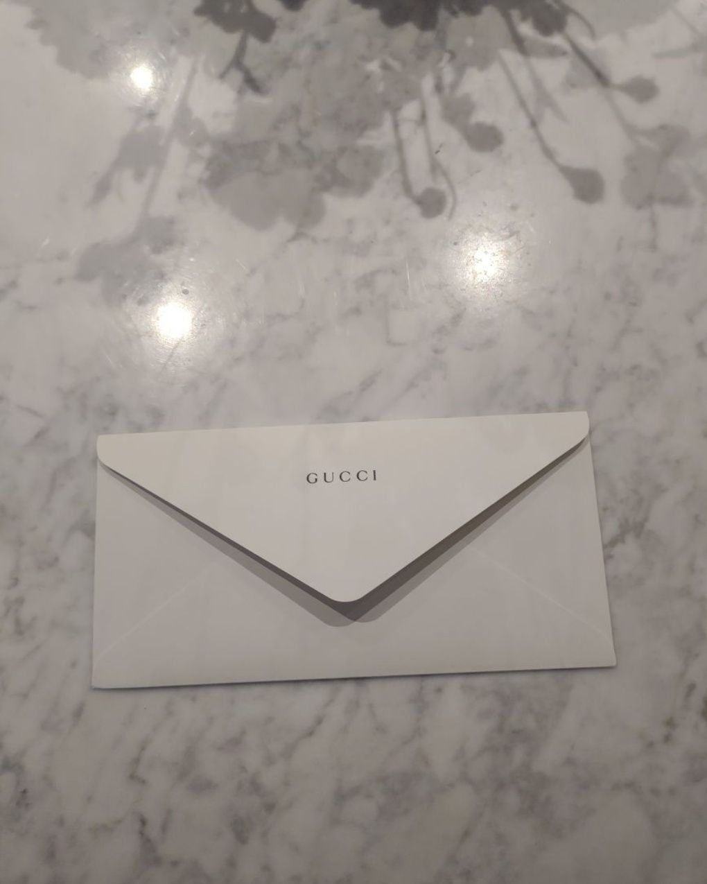 Gucci Nowa oryginalna biała klasyczna koperta 22x11 cm