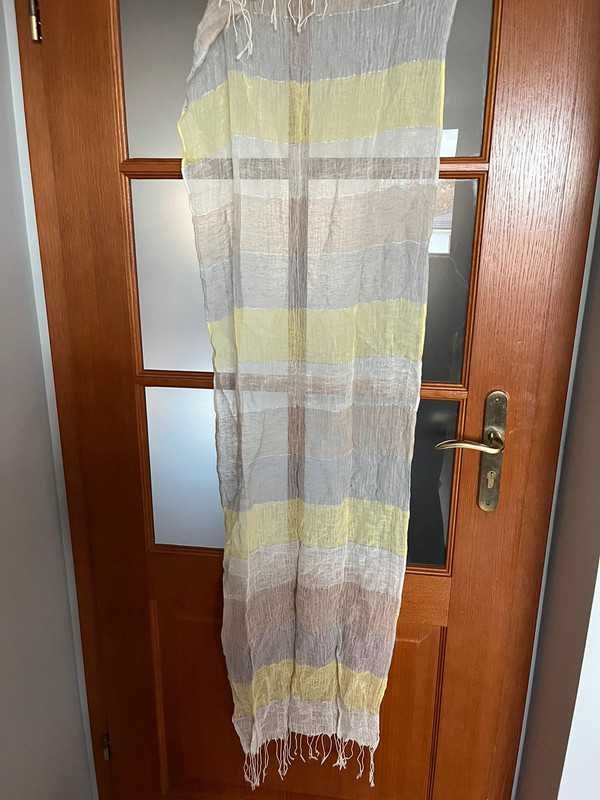 szalik szal apaszka w kratkę checked scarf basic minimal