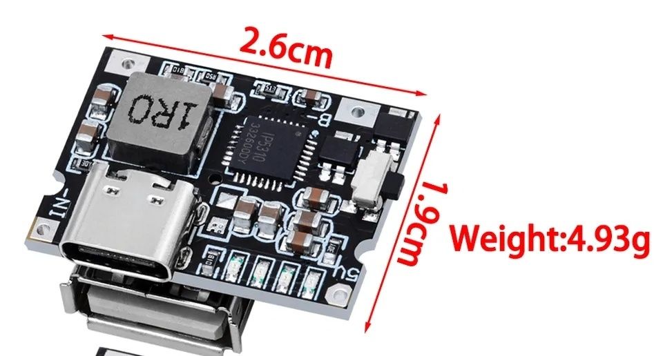 Плата повербанка USB Type-C 5V 3A Step Up 18650 charger