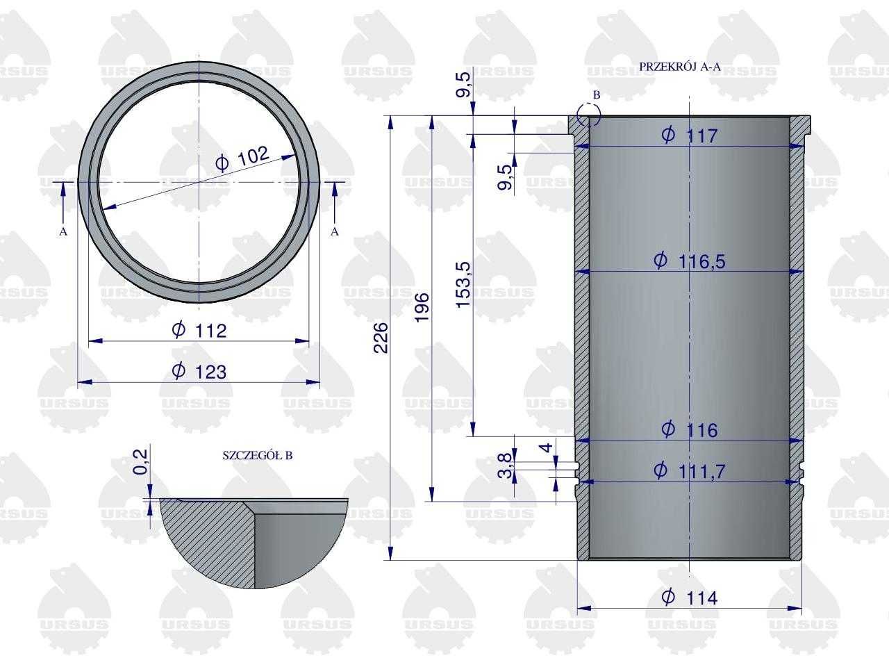 Zestaw naprawczy silnika C-330M ORYGINAŁ URSUS