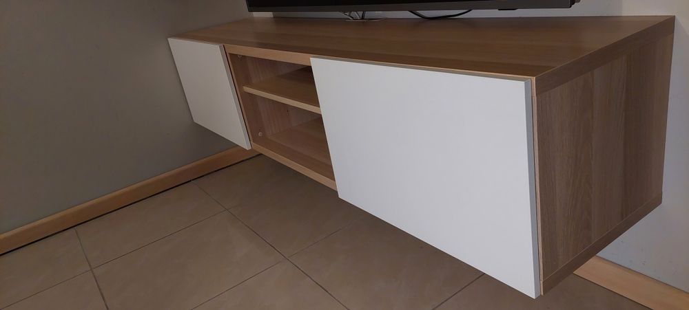 Szafka pod telewizor 180x42x38 cm IKEA + mocowania: szyny nóżki