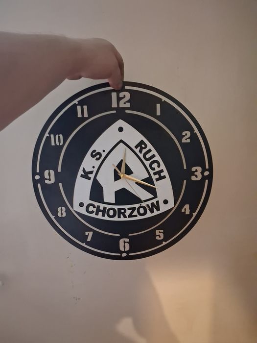 Zegar 39 cm z herbem Ruch Chorzów