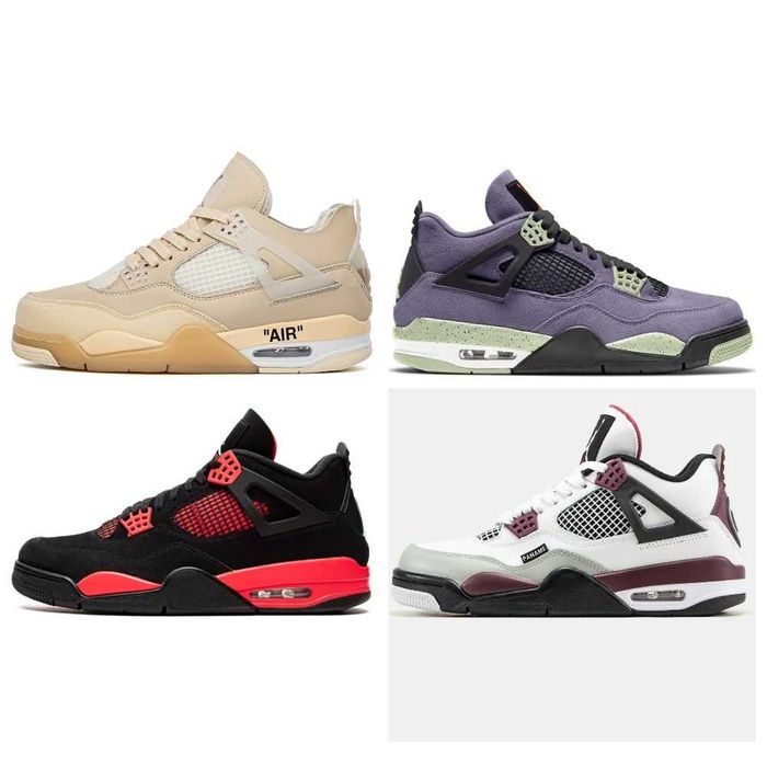 Кожаные кроссовки Nike Air Jordan 4 Retro найк аир джордан 4 (36-45)