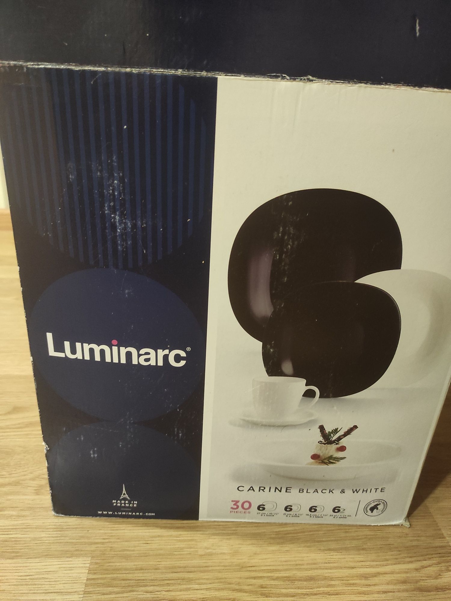 Столовий Сервіз Luminarc "CARINE WHITE&BLACK" 30 Предметів люминарк