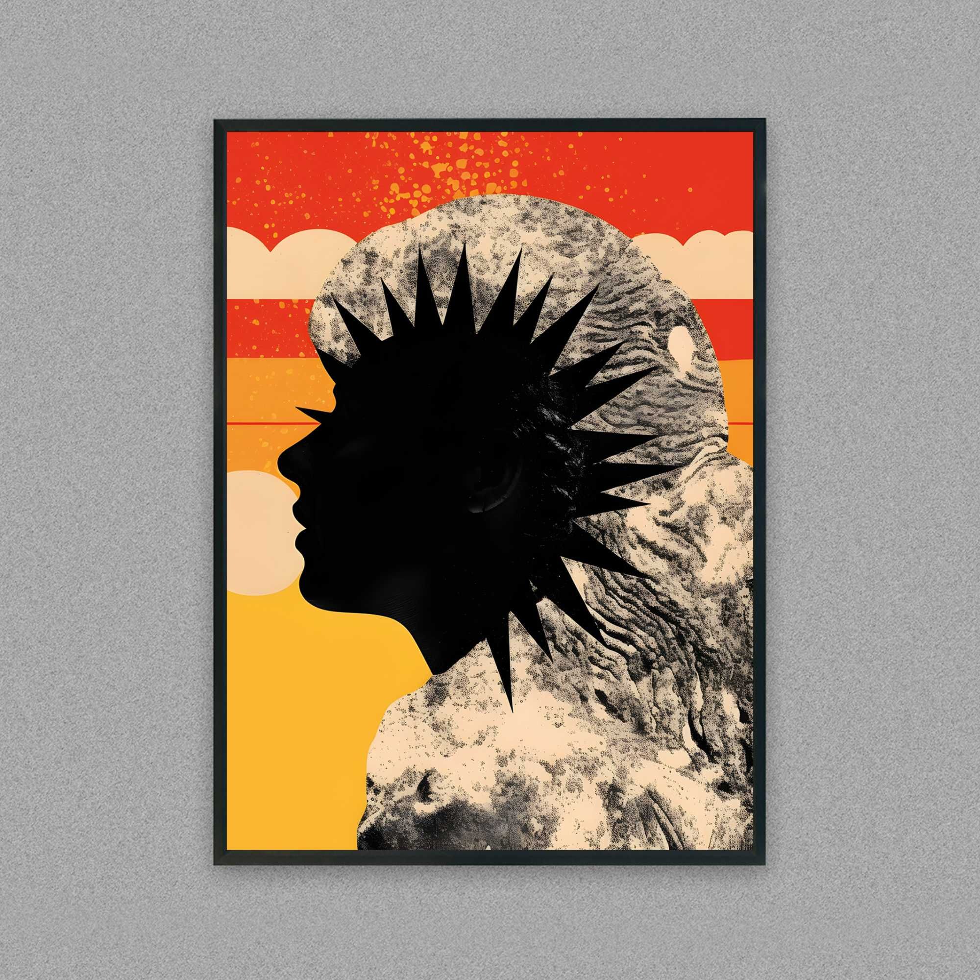 plakat do pokoju abstrakcja, obraz do salonu abstrakcja, plakat twarze