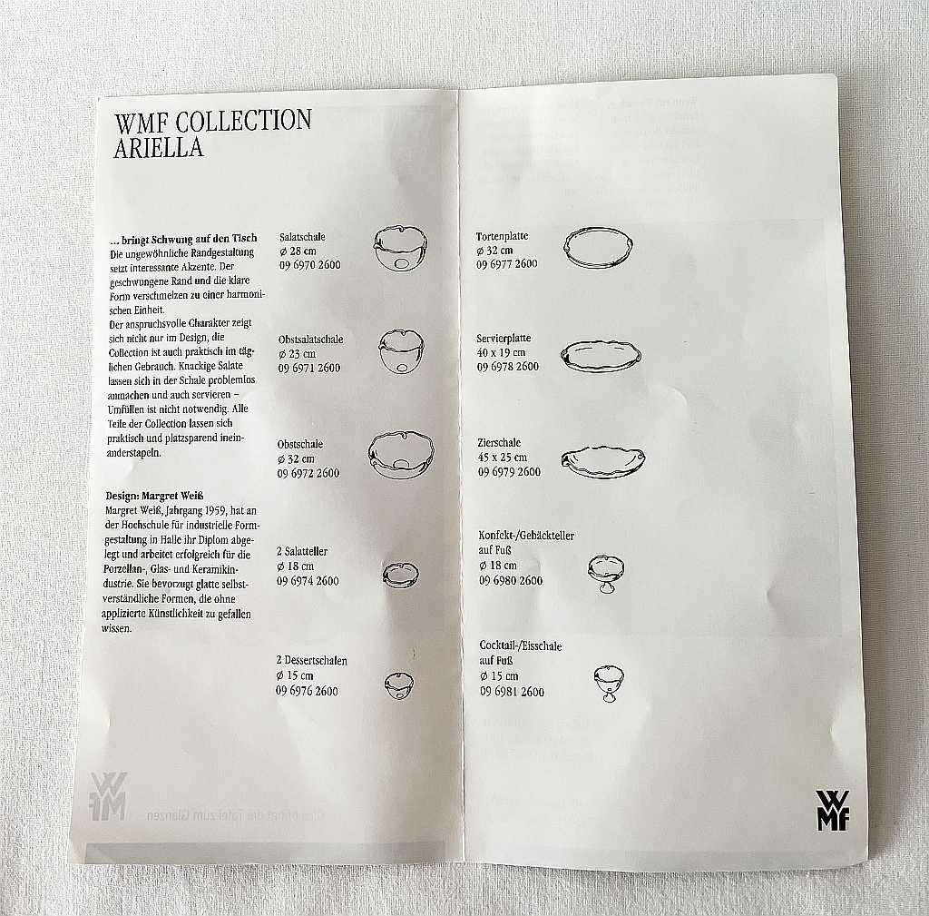 Salaterka szklana 2 sztuki Ariella marki WMF