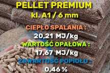 Pellet w klasie A1  iglasty: 1 worek = 15 kg