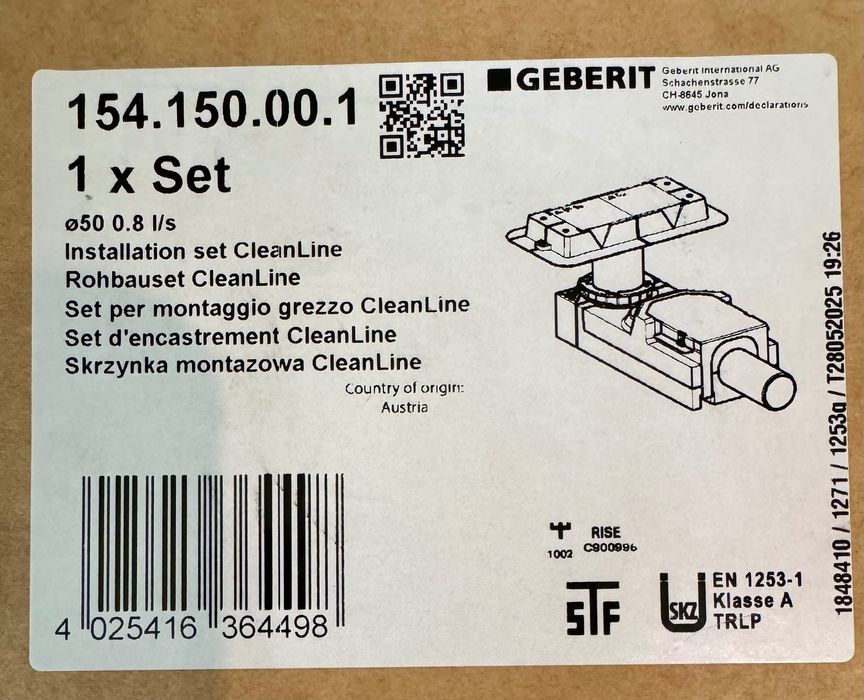 Geberit CleanLine (новий) Душовий трап 90-220мм (