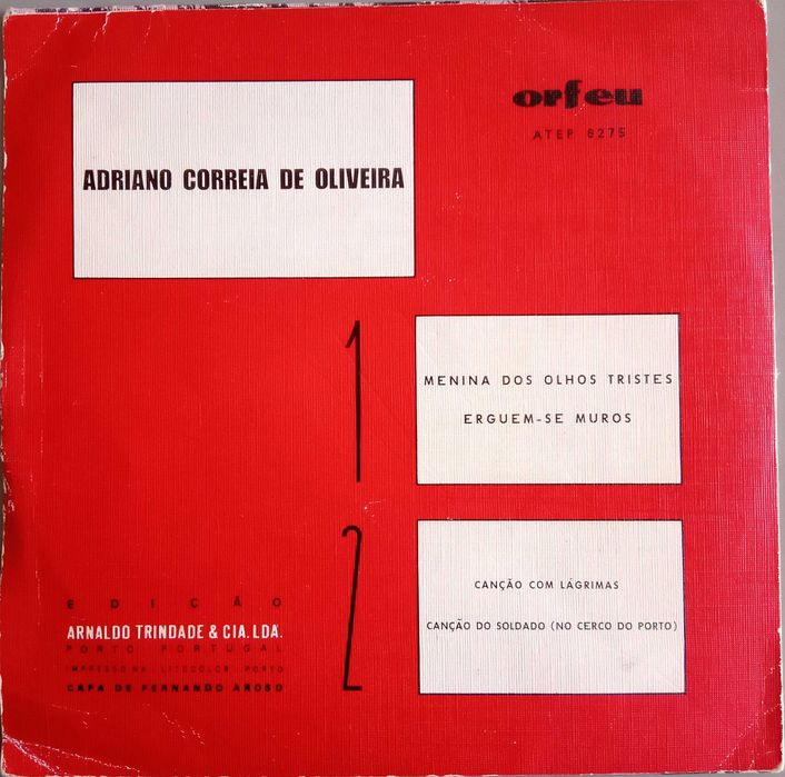 Adriano Correia de Oliveira - - - - - Menina dos Olhos Tristes - -- EP