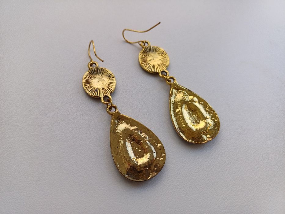 Lindos brincos étnicos de tons azuis - NOVOS