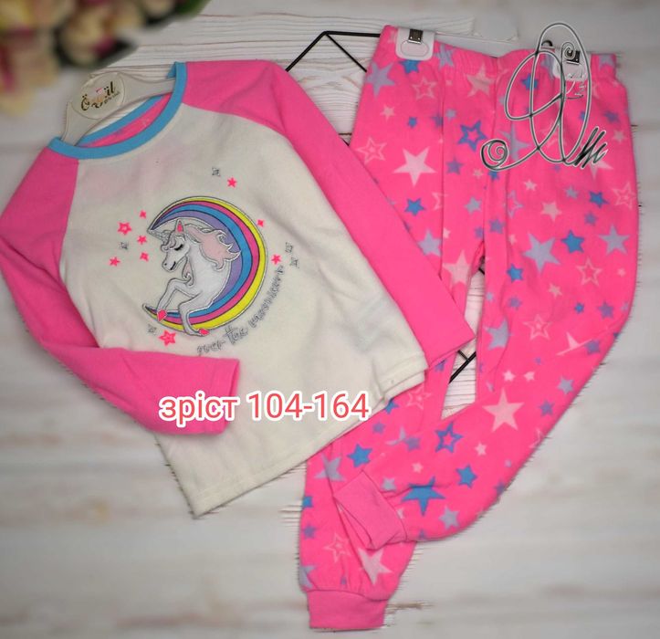 Тепла піжама для дівчинки, пижама для девочки