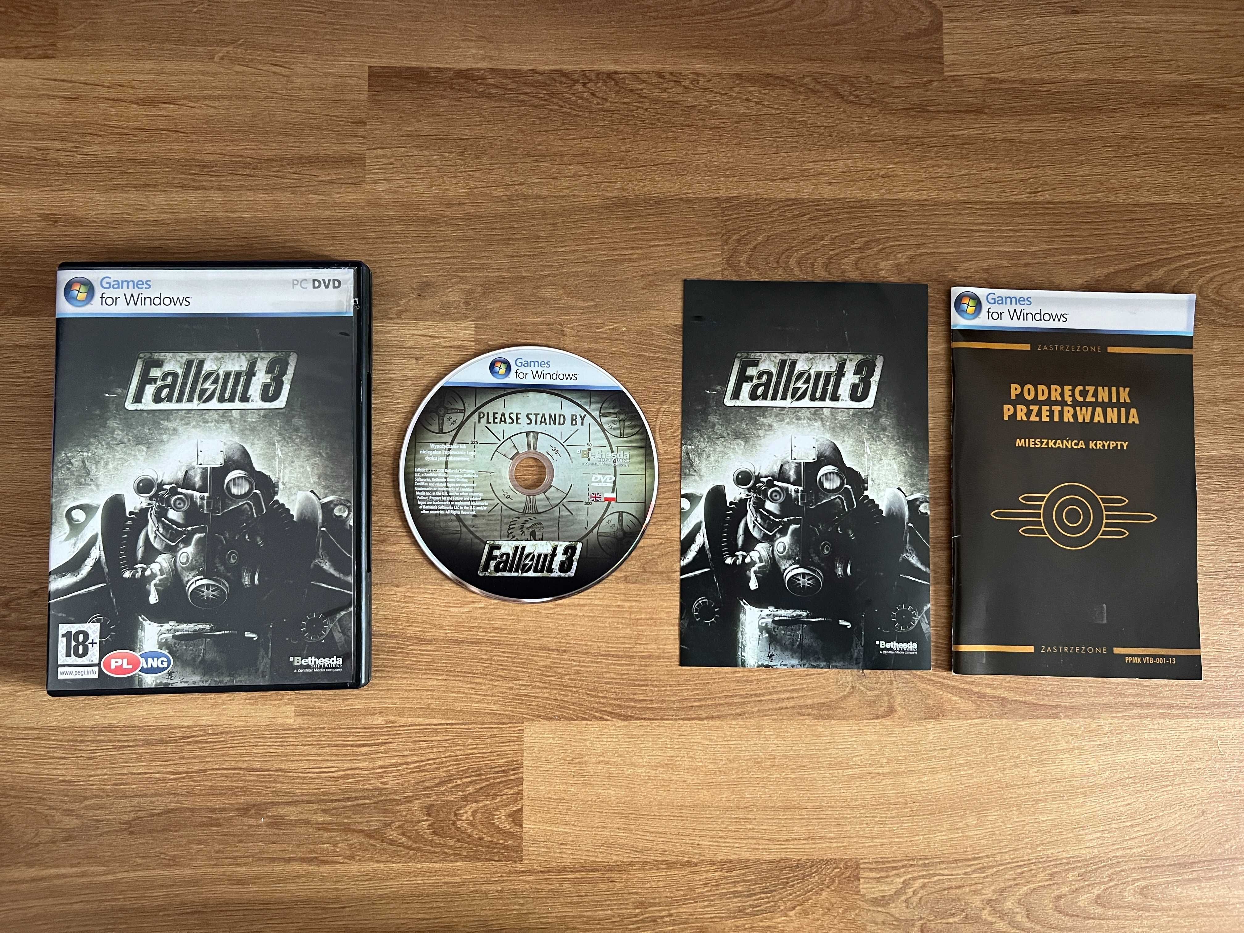 Fallout 3 gra (PC PL 2008) DVD BOX premierowe kompletne wydanie