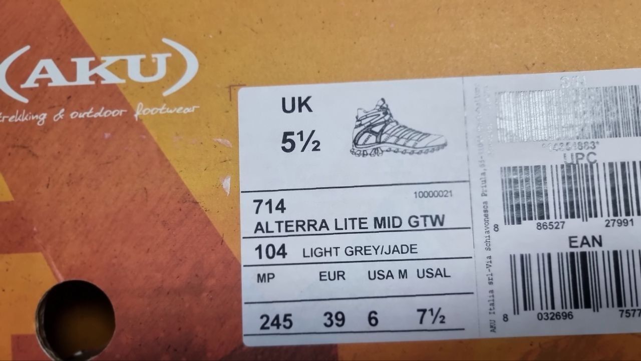 РАСПРОДАЖА!!! AKU Alterra Lite GTX (EU 39/39.5/41.5).