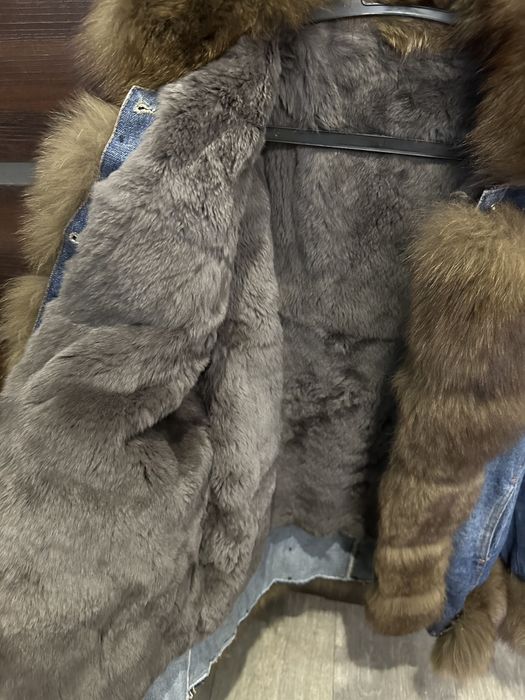 Джинсовска с финским мехом песца