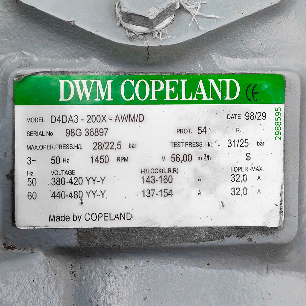 Zestaw sprężarkowy COPELAND 3xsprężarka D4DA5-200X-AWM/D