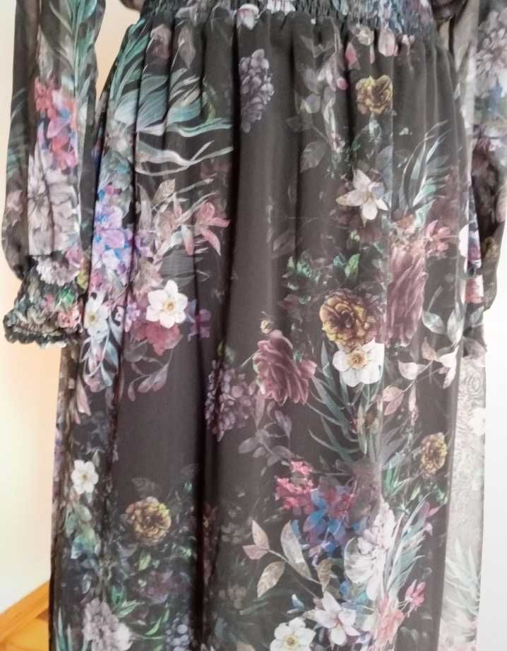 Mohito śliczna sukienka MIDI w kwiaty