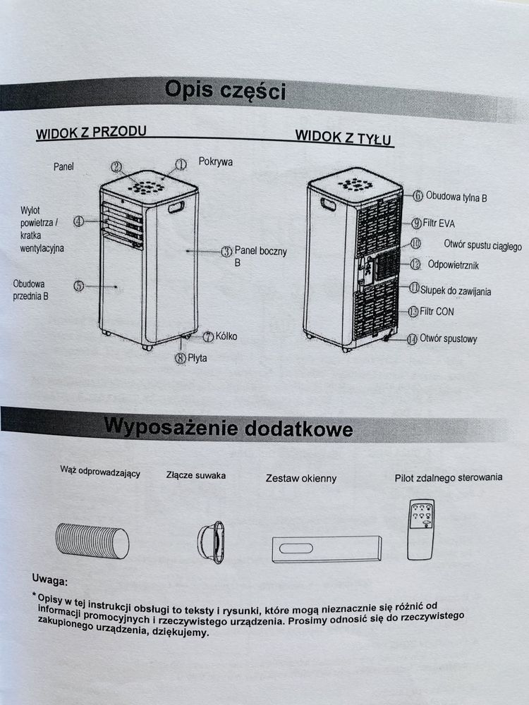 Klimatyzator przenośny z funkcją grzania Mundoclima