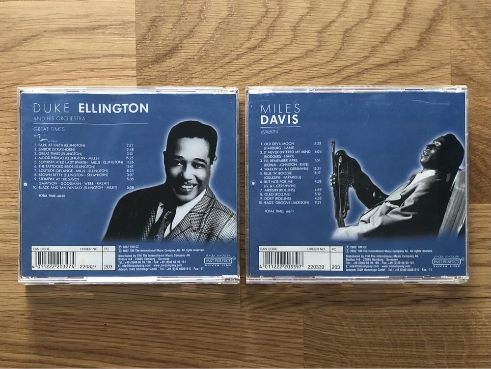 CDs Duke Ellington e Miles Davis