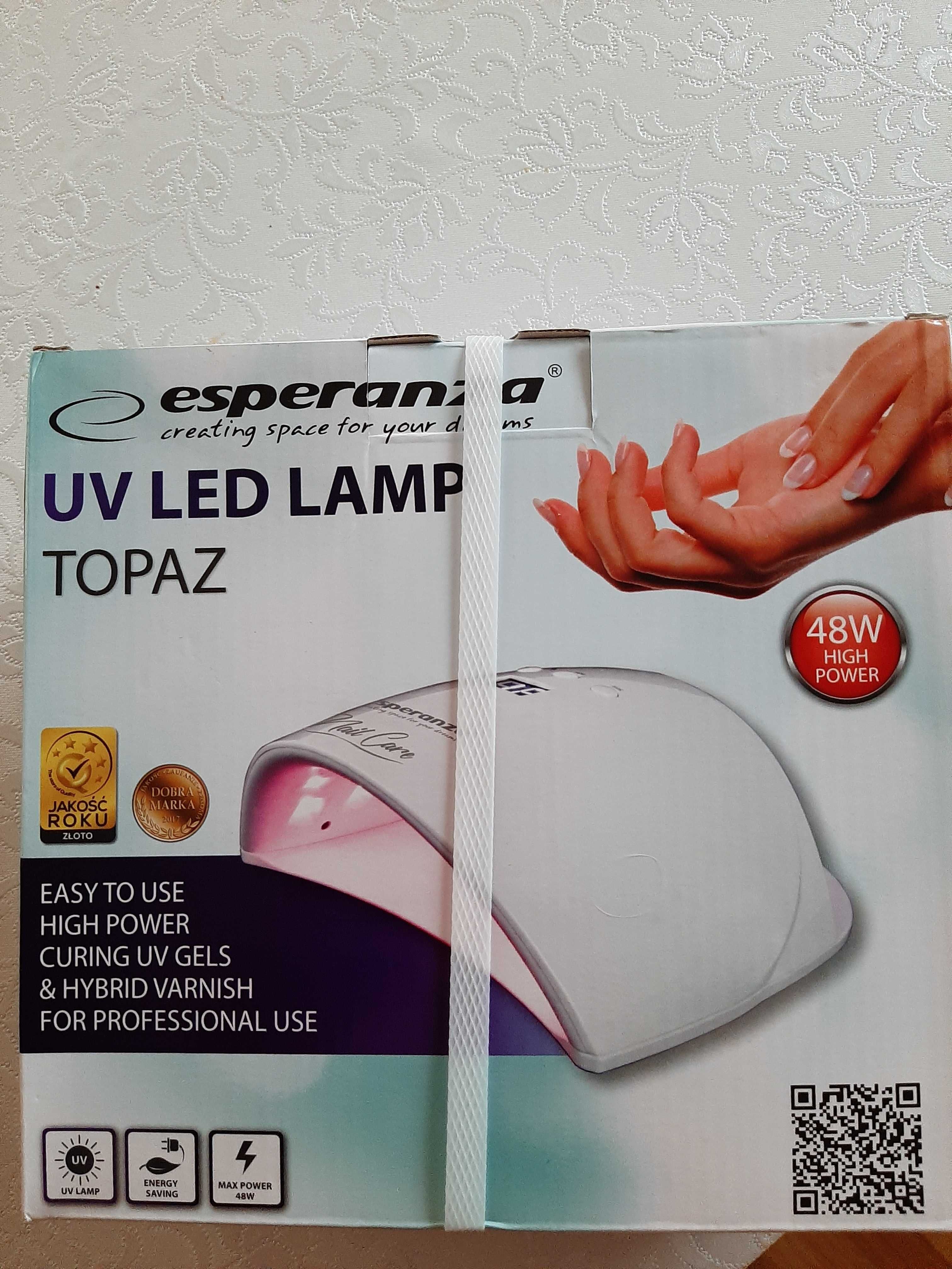Lampa Uv Led Esperanza Topaz Żele Hybrydy 48W