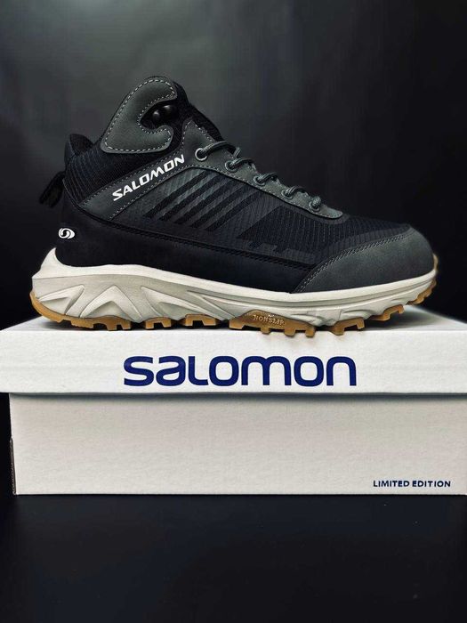 мужские зимние ботинки  salomon+7 -21 супер теплые кроссовки саламон
