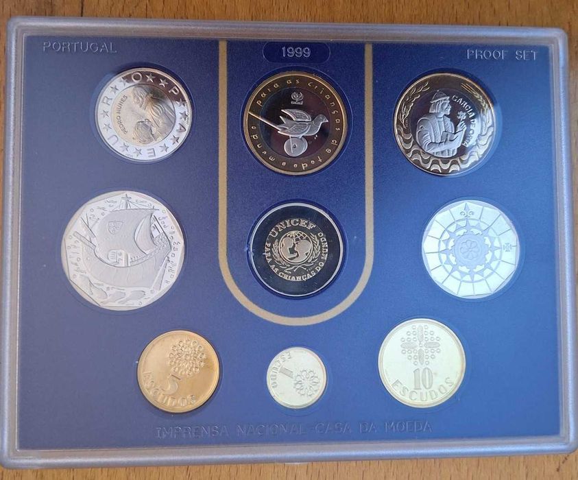 Moedas Proof dos 50 Anos da Unicef