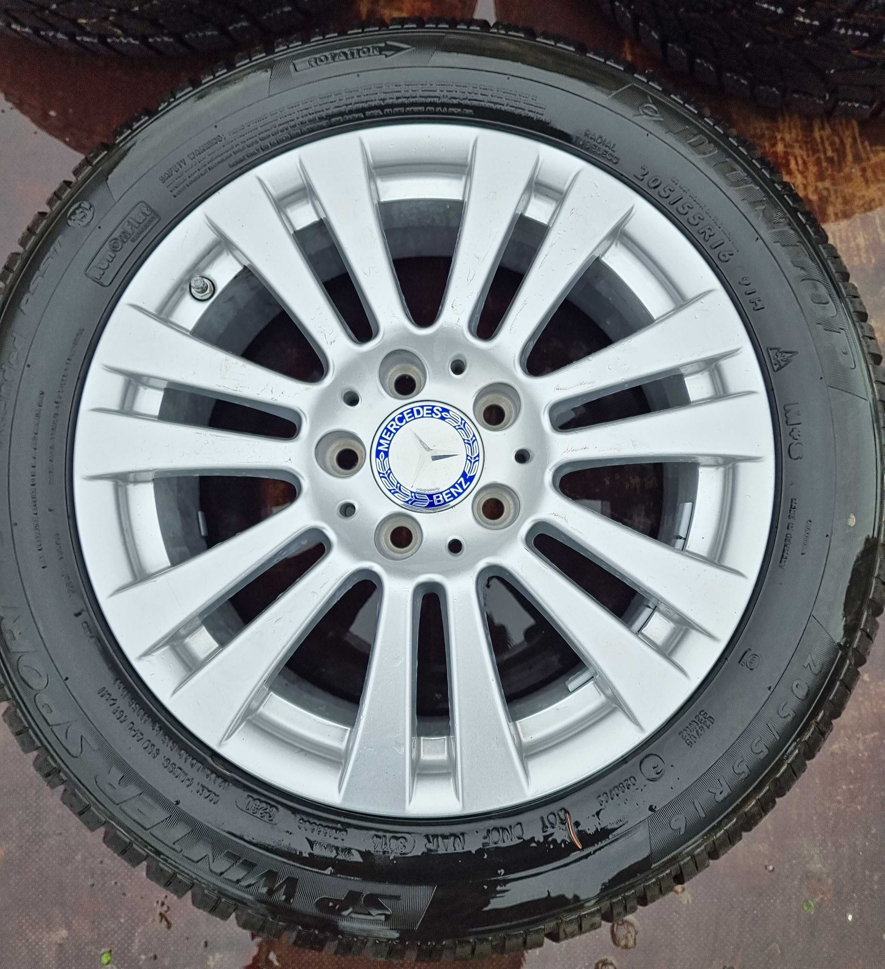 Koła Felgi 16" Cali 5x112, ZIMA, 205/55/16.MERCEDES,AUDI,VW,SEAT,BMW