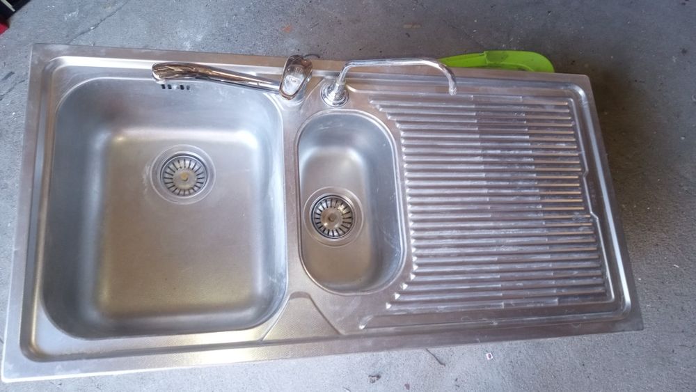 Zlew nierdzewny dwu komorowy 100×50