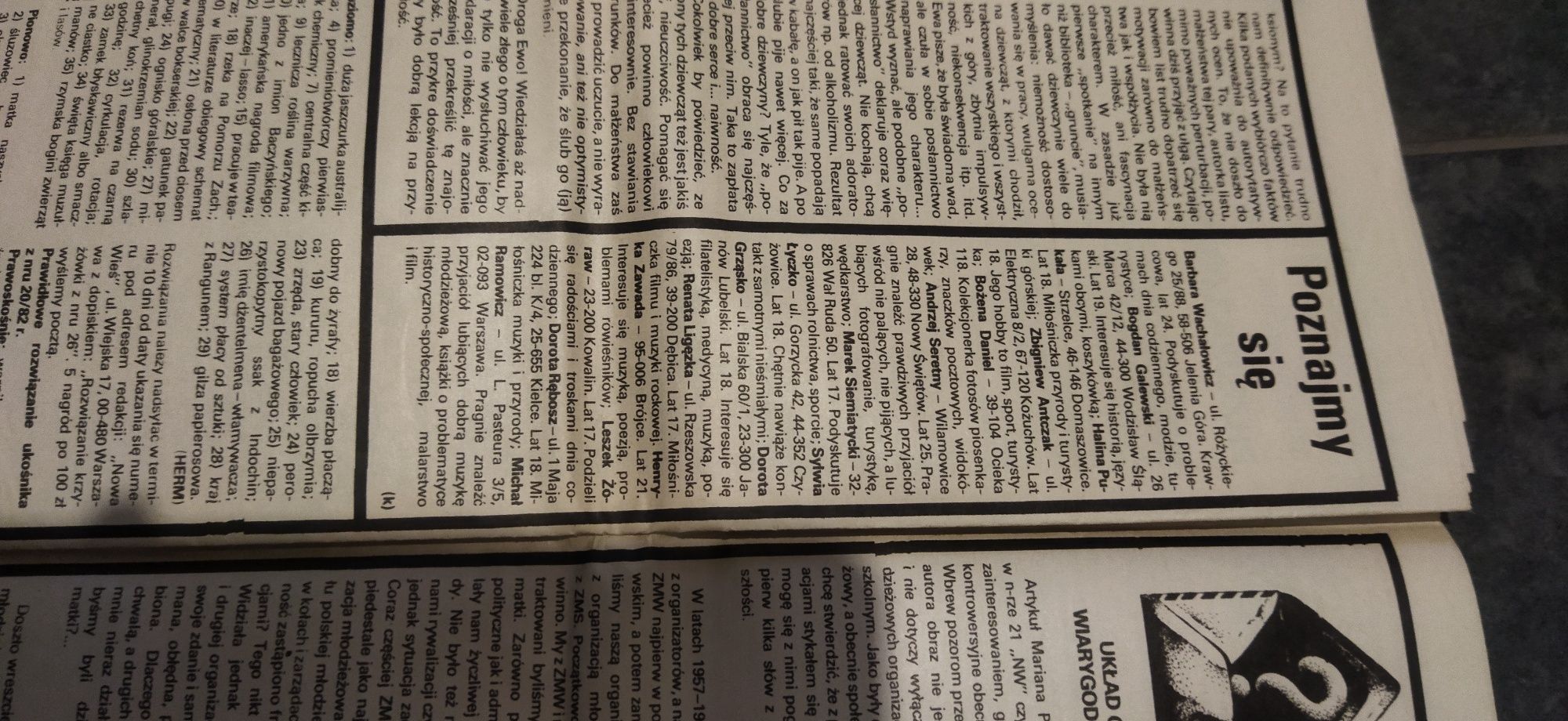 Stara gazeta, tygodnik Nowa Wieś nr 26 z 1982 roku