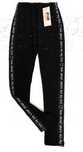 Legginsy z lampasem Amour cienkie czarne 134