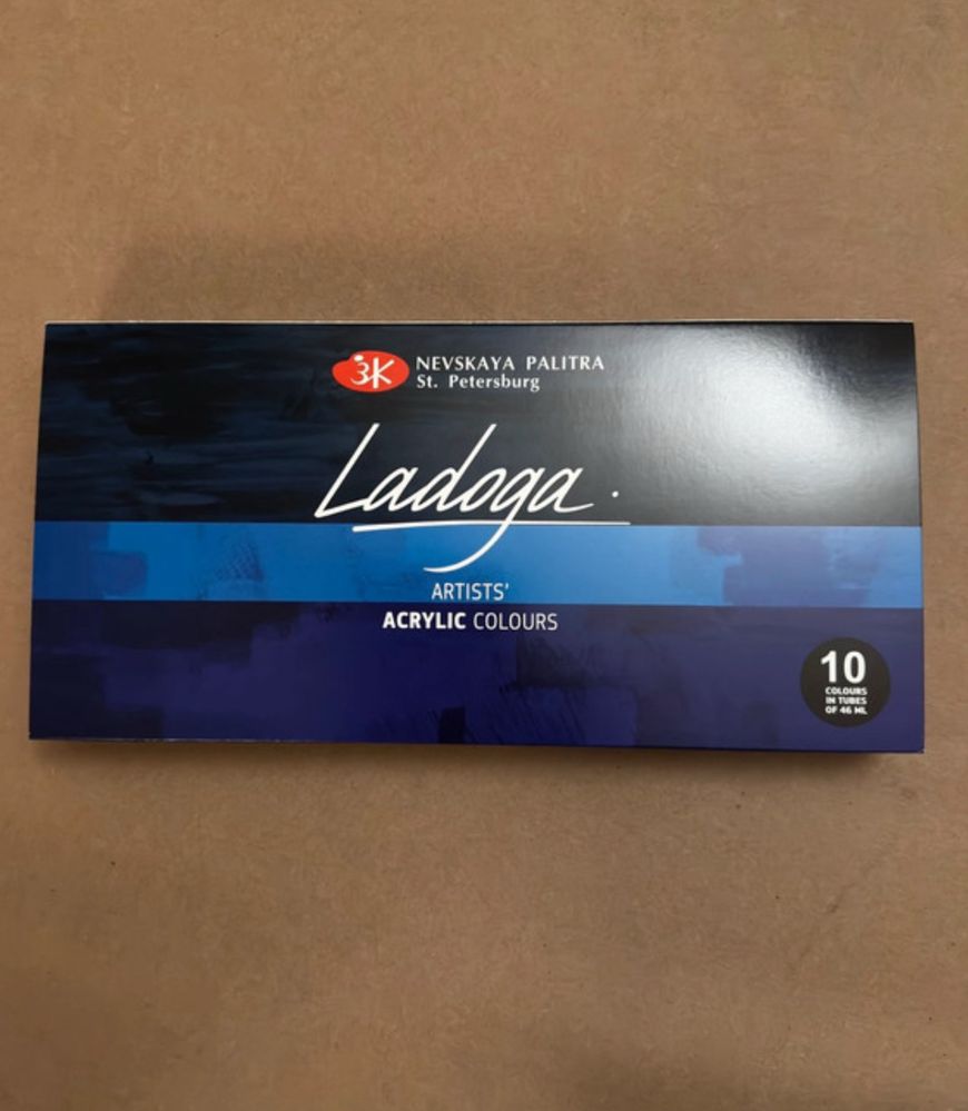 Zestaw farb akrylowych Ładoga - St. Petersburg - 10 kolorów x 46 ml