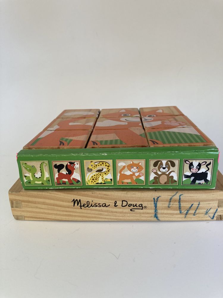 Деревʼяні кубики пазли Melissa & Doug тварини