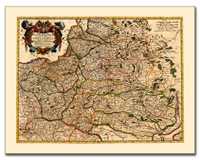 Królestwo Polskie. I Rzeczpospolita 1680 r. Vischer płótno