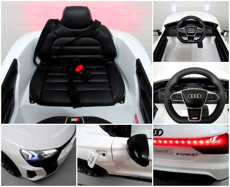 Auto na akumulator dla dzieci Audi E-tron Biały Samochód Zabawka RATY!