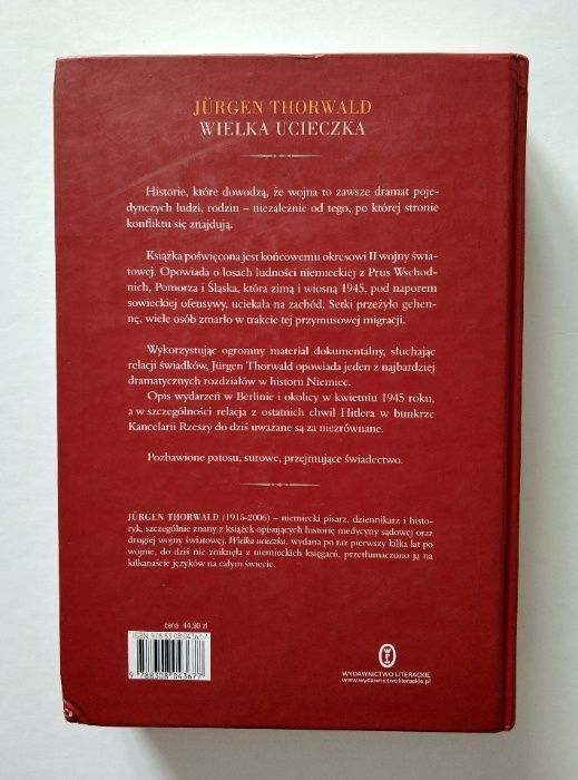 WIELKA UCIECZKA, Jurgen Thorwald, twarda okładka, UNIKAT!