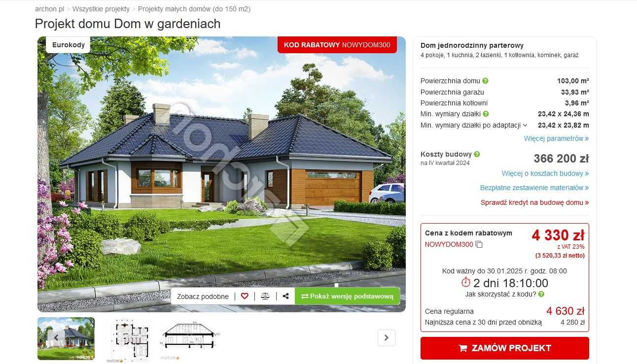 "dom w gardeniach" Archon - odsprzedam niewykorzystaną dokumentację
