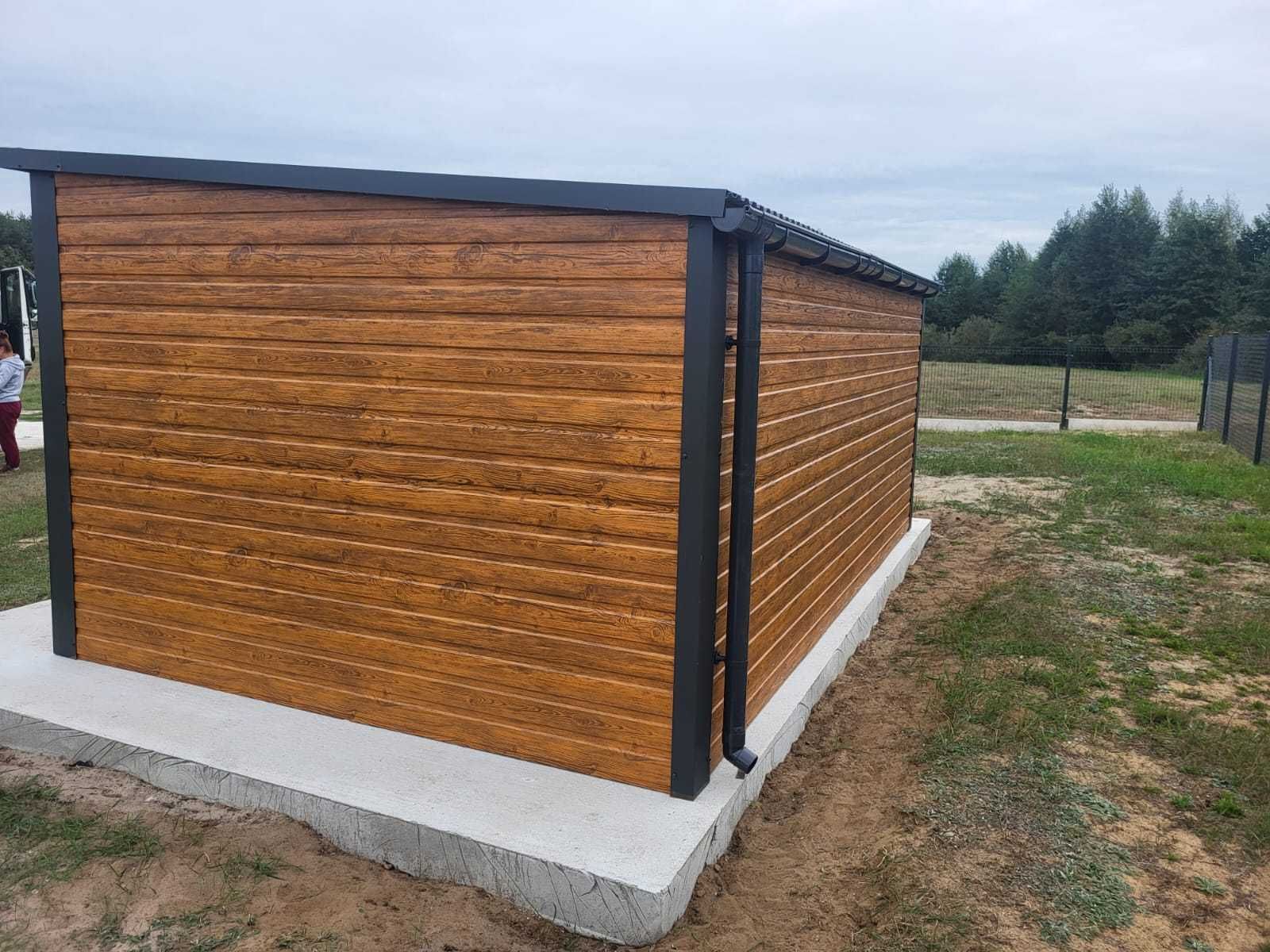 Domek Schowek Ogrodowy PREMIUM 5x3 drewnopodobny spad na tył